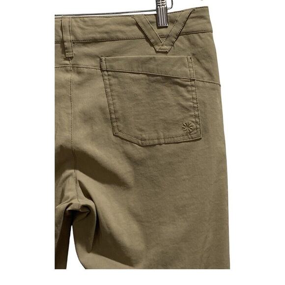 Athleta Tan Khaki Outdoor Utility Hiking Cargo Pants Sz 12 Style #219042 Pockets - Picture 6 of 11